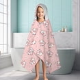 thumbnail image 6 of Pink Cow Cherry Pattern Hooded Bath Towel，60"x35" for Ages 3 To 12 Kids, Quick Dry Lightweight Soft Microfiber Hood Beach Towel Cover Up for Kids, 6 of 7