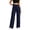 Navy, variant on Admvng Womens Pants Solid Casual Elastic Waist Yoga Workout Leggings