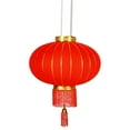 thumbnail image 2 of Flocking Red Lanterns Wedding Party Decor Gift DIY Craft Cute Chinese Hanging Lanterns Festival Celebration Decor L, 2 of 7
