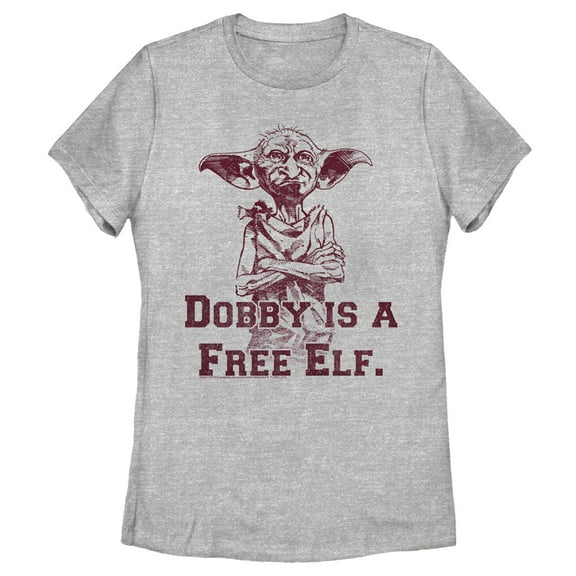 Women's Harry Potter Dobby is a Free Elf  Graphic Tee Athletic Heather Small