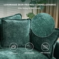 thumbnail image 4 of SoarFlash Canapé Sectionnel en Chenille, Canapé Modulaire Simple Confortable avec Ottoman, Ensemble de Canapé Inclinable Moderne à Assise Profonde pour Salon, Vert, 4 of 5