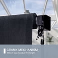 thumbnail image 5 of VOXBIN 5'Wx6'H Outdoor Roller Shades, Crank Operated Roll Up Patio Sun Shades, Porch Balcony Sun Blocking Window Blind, Black, 5 of 10