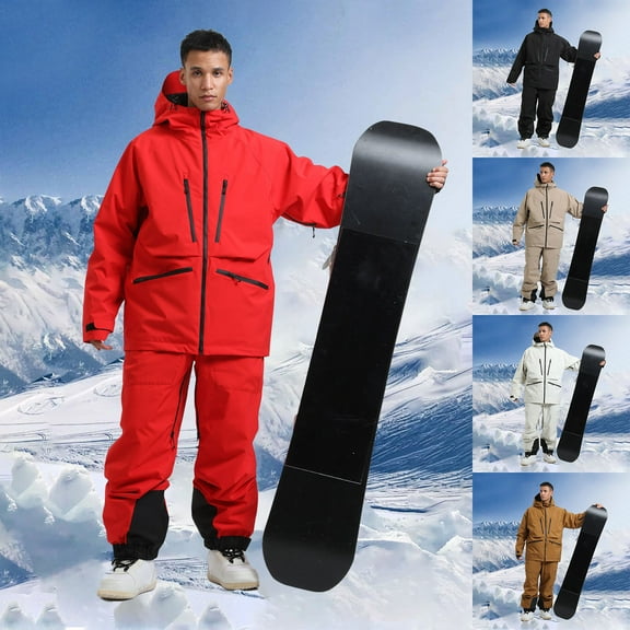 Ski Jacket with Hood Men's Winter Outdoor Hiking Sports Warm Waterproof Breathable Windproof Snowboarding Snow Coat