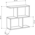 thumbnail image 3 of JV Home Homeania Collection Modern Side Table with Shelves for Storage and Decorative Surface Area, Dark Brown, 3 of 7