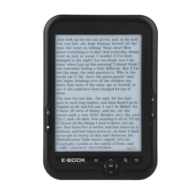 E-BOOK Reader E-Ink, Blue Cover 300DPI 800x600 Resolution E-BOOK Reader, Portable Readable For Home Classroom Office
