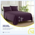 thumbnail image 5 of Sweet Home Collection Twin XL Sheet Sets, Classic 1800 Series Deep Pocket 3 Piece, Luxury Soft Microfiber Bed Sheet Sets, Purple, 5 of 5