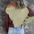 thumbnail image 5 of Fesfesfes Fall And Winter Sweater Women's Casual O-Neck Pullover Blouse Long Sleeve Color Block Tops Sweater Plus Size $10, 5 of 7