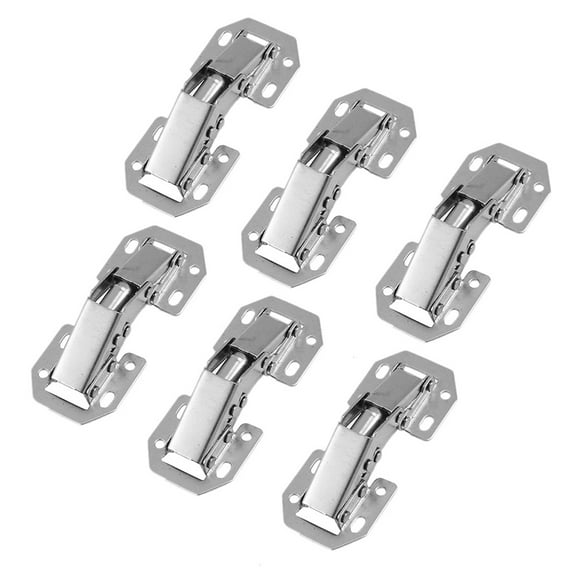 Hinge 6 Pcs Furniture Hinges Accessories Cabinet Kitchen Close The Door Wardrobe Steel