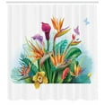 thumbnail image 3 of Ambesonne Orchids Shower Curtain, Exotic Flower Strelitzia, 69"Wx75"L, Multicolor, 3 of 3