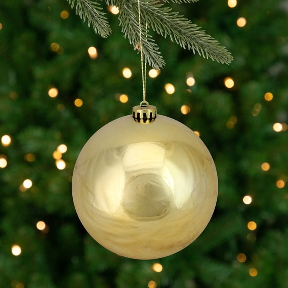 Northlight 6" Shatterproof Shiny Christmas Ball Ornament - Gold