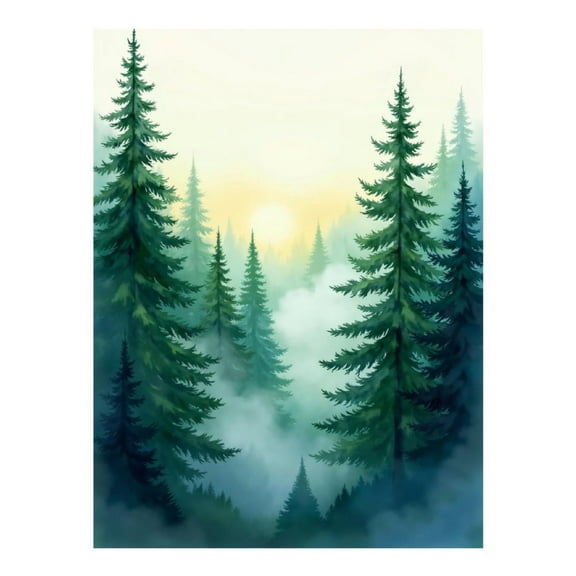 Diamond Art Kit for Adults, Forest Sunrise Misty Pines Diamond Painting for Adults Beginners, DIY Diamond Art Painting Kits, 5D Diamond Painting Crafts for Home Decor 12x16 Frameless
