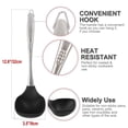 thumbnail image 2 of Unique Bargains 12.6" Silicone Soup Ladle Comfortable Stainless Steel Hand Kitchen Scoop Utensil Cooking Supplies Black, 2 of 6