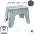 thumbnail image 3 of Simplify 12" Plastic Folding 1 Step Stool in Gray, 3 of 8