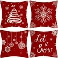 thumbnail image 3 of 4PC Christmas Pillow Set Combination Multi Pattern Cushion Cartoon Sofa Living Room Pillowcase Pillow Set Christmas Theme Pillow Set, 3 of 4