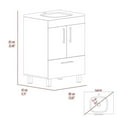 thumbnail image 3 of FM FURNITURE Otello Engineered Wood Single Bathroom Vanity in White, 3 of 7
