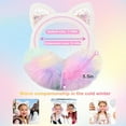 thumbnail image 3 of Kids Adjustable Winter Warm Furry Cat Ear Warmers for Girls Boys Outdoor, 3 of 7