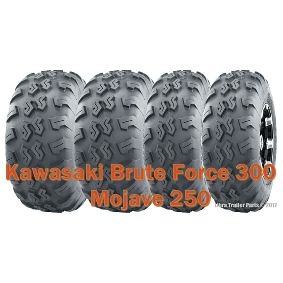 Set 4 WANDA ATV UTV Tires 22x7-10 & 22x10-10 Kawasaki Brute Force 300 Mojave 250