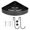 thumbnail image 4 of Storage Rack, Shower Shelf Wall Mounted Aluminum Alloy Rust Proof Space Saving  for Rest Room for Home for Kitchen, 4 of 8