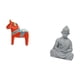 thumbnail image 5 of Estatua tradicional sueca de escritorio, figura de mono, estatua de Buda, caballo Dalecarlian creativo, pintado a mano, madera maciza, arenisca, adecu, 5 of 8