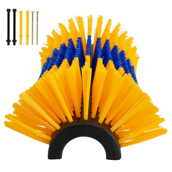 Keyohome Livestock Scratching Brush Nylon Cattle Horse Scratcher Cleaning Massage Brush with Screws for Cattle Sheep Horse Deer