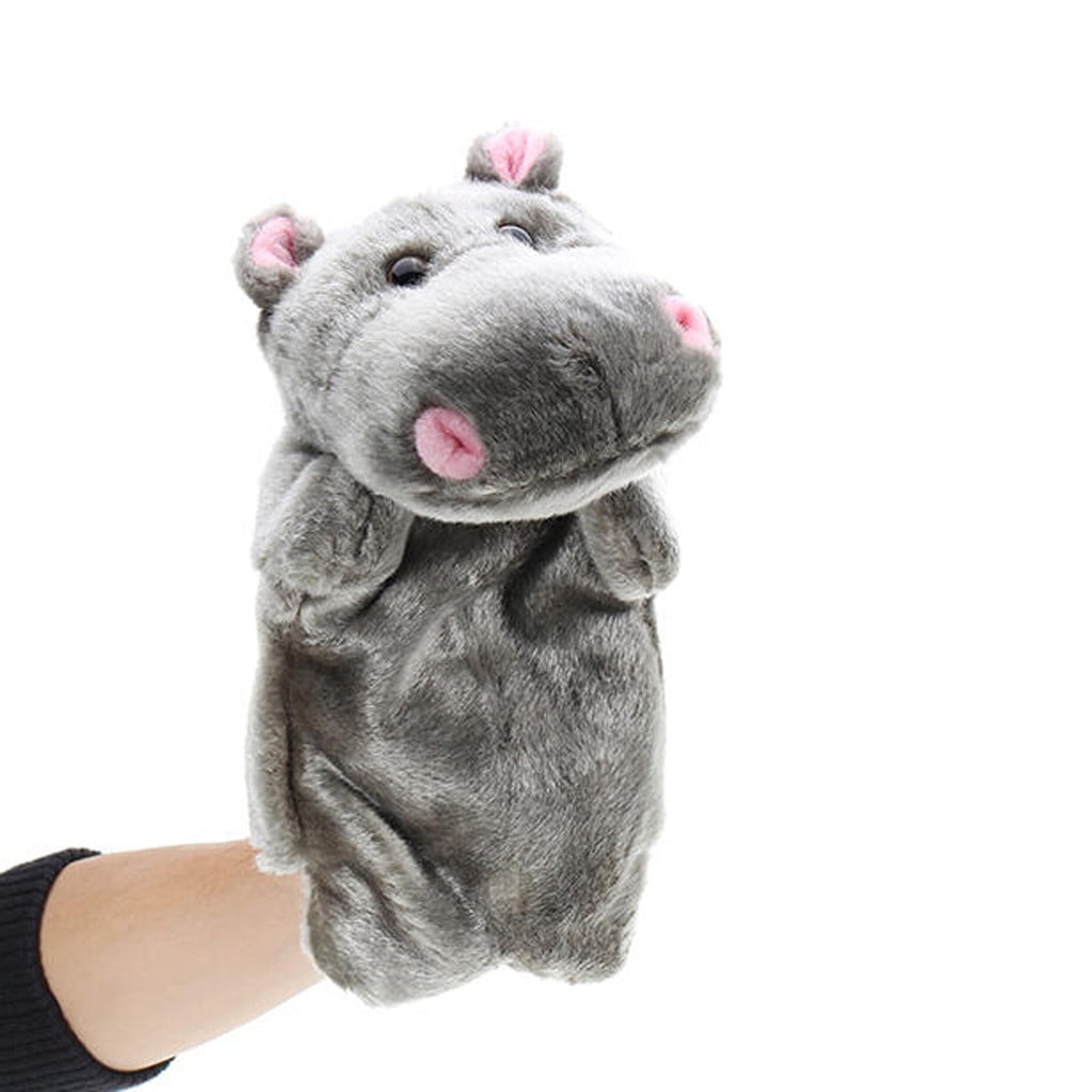 Baby Plush Toys Cute Cartoon Hippo Hand Puppet Baby Kids Doll Plush Toy