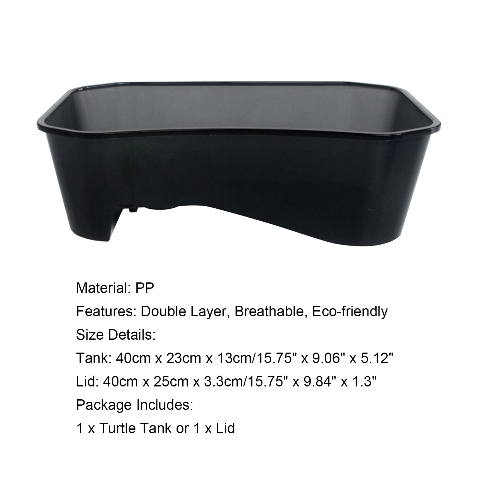 Walbest 1 Pack Reptile Feeding Box Anti Slip Slope Prevent Escaping Mini Fish Tank Turtle Habitat Container Aquarium for Turtle Tank