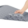 thumbnail image 1 of LELINTA Bath Tub Shower Safety Mat - Non-Slip and Extra Large, Bathtub Mat with Suction Cups, Machine Washable Bathroom Mats with Drain Holes, (3 Size Khaki, Gray), 1 of 8