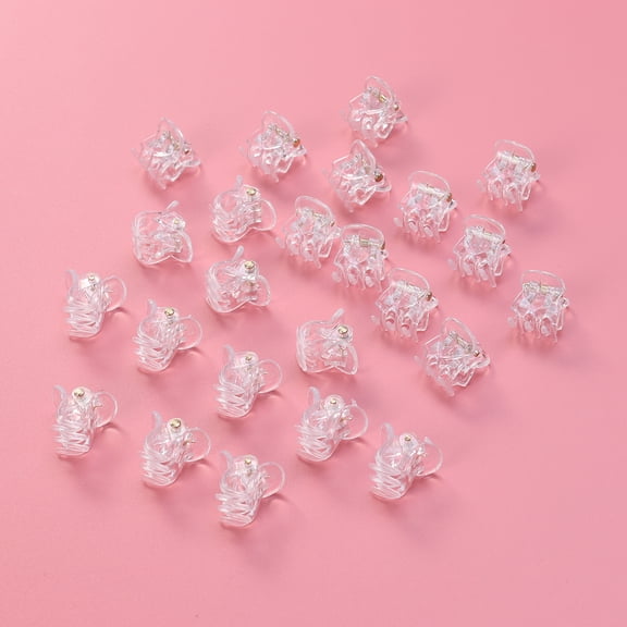 WRITWAA 36 Pcs Mini Octopus Hair Clips Pearlescent Plastic Hair Claws for Women and Girls