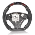 thumbnail image 3 of Volant de Course, Multifonction Nappa Perforé en Cuir Fibre de Carbone LED Volant pour Auto, 3 of 8