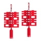 thumbnail image 4 of 2x farolillo rojo para decoración de boda china, farol colgante de puerta 3D para celebración del año Nuevo Chino, 7,68 pulgadas x 16,54 pulgadas, 4 of 10