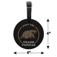 thumbnail image 6 of Save the Trash Pandas Raccoons Funny Humor Round Leather Luggage Card Suitcase Carry-On ID Tag, 6 of 6