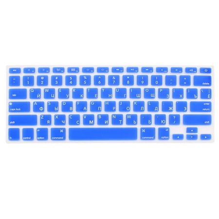 Russian Keyboard Skin Cover Dark Blue for Apple Macbook Air 13 15 17 