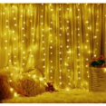 thumbnail image 5 of Guirlande Lumineuse pour Rideau de Fenêtre 300 LED 8 Modes d'Éclairage Télécommande USB Étanche (Blanc Chaud) 3*3M, 5 of 5