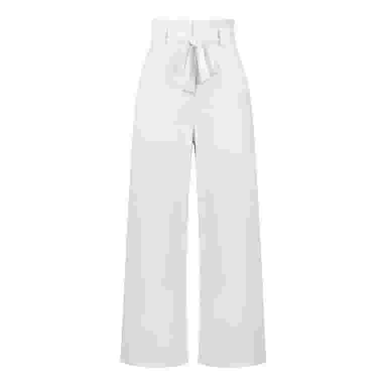 【HI FI FNK】Wales White Cotton Pants HI FI FNK】Wales White Cotton Pants Fenton Wide Leg Pants