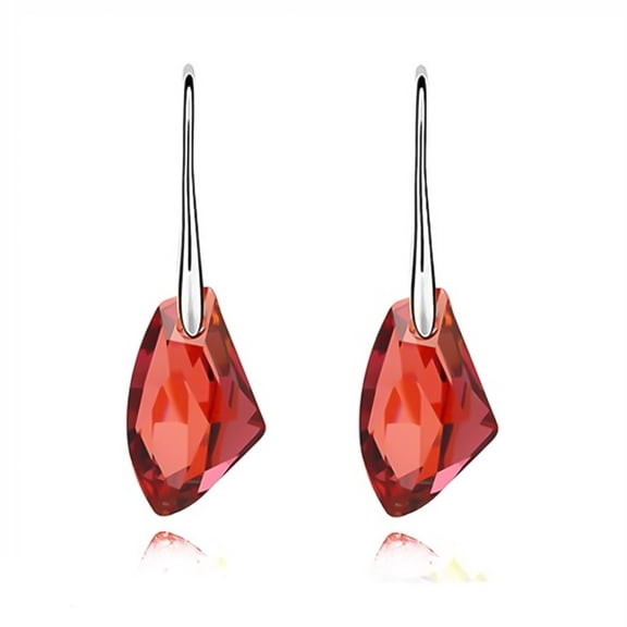 Ayyufe Hook Earrings Irregular Cut Rhinestone Dangle Women Piercing Earrings for Party