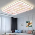 thumbnail image 2 of Pink Santa Christmas Fluorescent Light Covers for Ceiling Lights 4x2 feet,3 Pack Magnetic Light Filters for Classroom,Snowflake Xmas Pink Striped Fluorescent Light Shade Panel for Office School Drop, 2 of 9