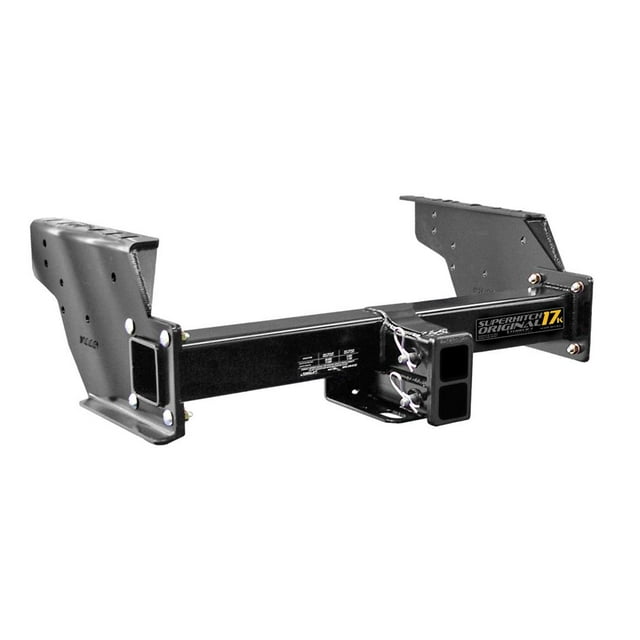 Torklift Trailer Hitch Rear C1205 Super Hitch Original; Class V; Square Tube Welded; 2 Inch Upper and 2 Inch Lower Receivers; 17000 Pound Weight Carrying Capacity/1700 Pound Tongue Weight Capacity