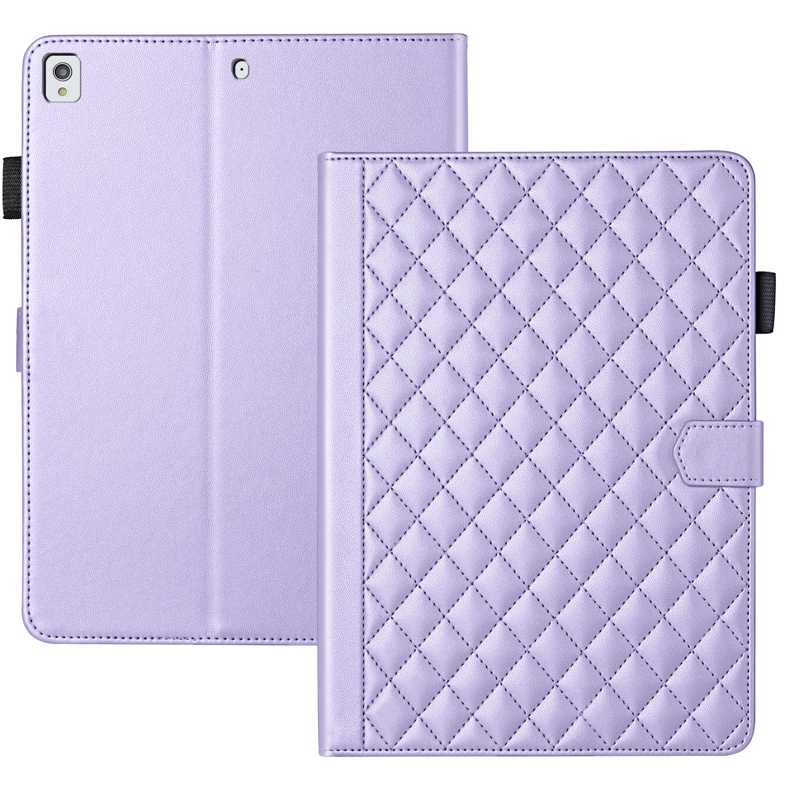 Dteck Case for iPad 9th 8th 7th Generation 10.2 inch,iPad Air 3rd Gen/iPad Pro 10.5" Magnetic PU Leather Smart Auto Wake/Sleep Folio Stand Case Card Slot Pencil Holder Cover,Purple