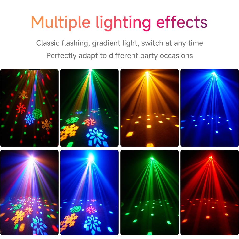 Party DJ Disco Light 3in1 projector Stage lighting remote control multi-mode voice control strobe effect projection light Family Party Bar Club KTV Karaoke Holiday Birthday Bash  atmosphere light