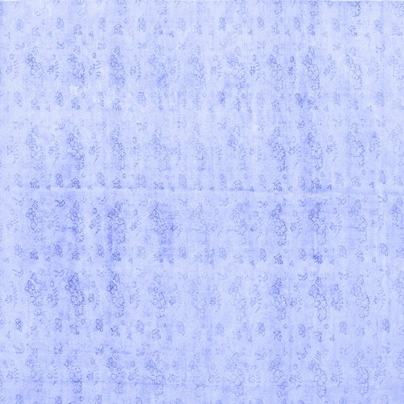Ahgly Company Machine Washable Indoor Square Persian Blue Traditional Area Rugs, 6' Square