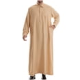 thumbnail image 1 of LOVZFMLL Jackets for Men's Muslim Robe Arab Middle Robe Long Style Long Sleeve Pullover Long Shirt Fashion Casual Robe, 1 of 8