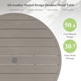thumbnail image 4 of VOXBIN 7 Pieces Patio Dining Set - 53" Round Dining Table with 6 Swivel Chairs Set for Deck, Graywood Table and Gray Chairs, 4 of 9