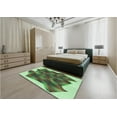 thumbnail image 4 of Ahgly Company Indoor Square Patterned Pastel Green Area Rugs, 4' Square, 4 of 6