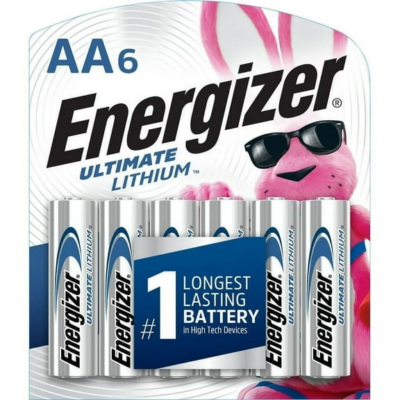 Energizer Ultimate Lithium AA Batteries, 6 Pack