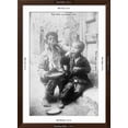 thumbnail image 5 of Art.com Two Neapolitan Children Slurp Down Spaghetti Art Print, Brown Frame Wall Art, 32" x 44", 5 of 5