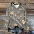 thumbnail image 6 of Craaazy Camo Hoodies for Women Men, Maple Leaf Print Oversized Hooded Sweatshirt Long Sleeve Fleece Pullover With Pocket Gifts, 6 of 8
