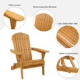 thumbnail image 3 of VINGLI Wooden Folding Adirondack Chairs Bistro Table and Chairs Set of 2 for Outdoor, 350LBS Clearance Fire Pit Chairs, All Weather Wood Patio Lounge Chair for Garden/Lawn/Yard, 3 of 9