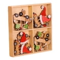 thumbnail image 1 of 12 Uds. De decoración navideña de madera, adorno para árbol de Navidad, decoraciones navideñas Coche b, 1 of 9