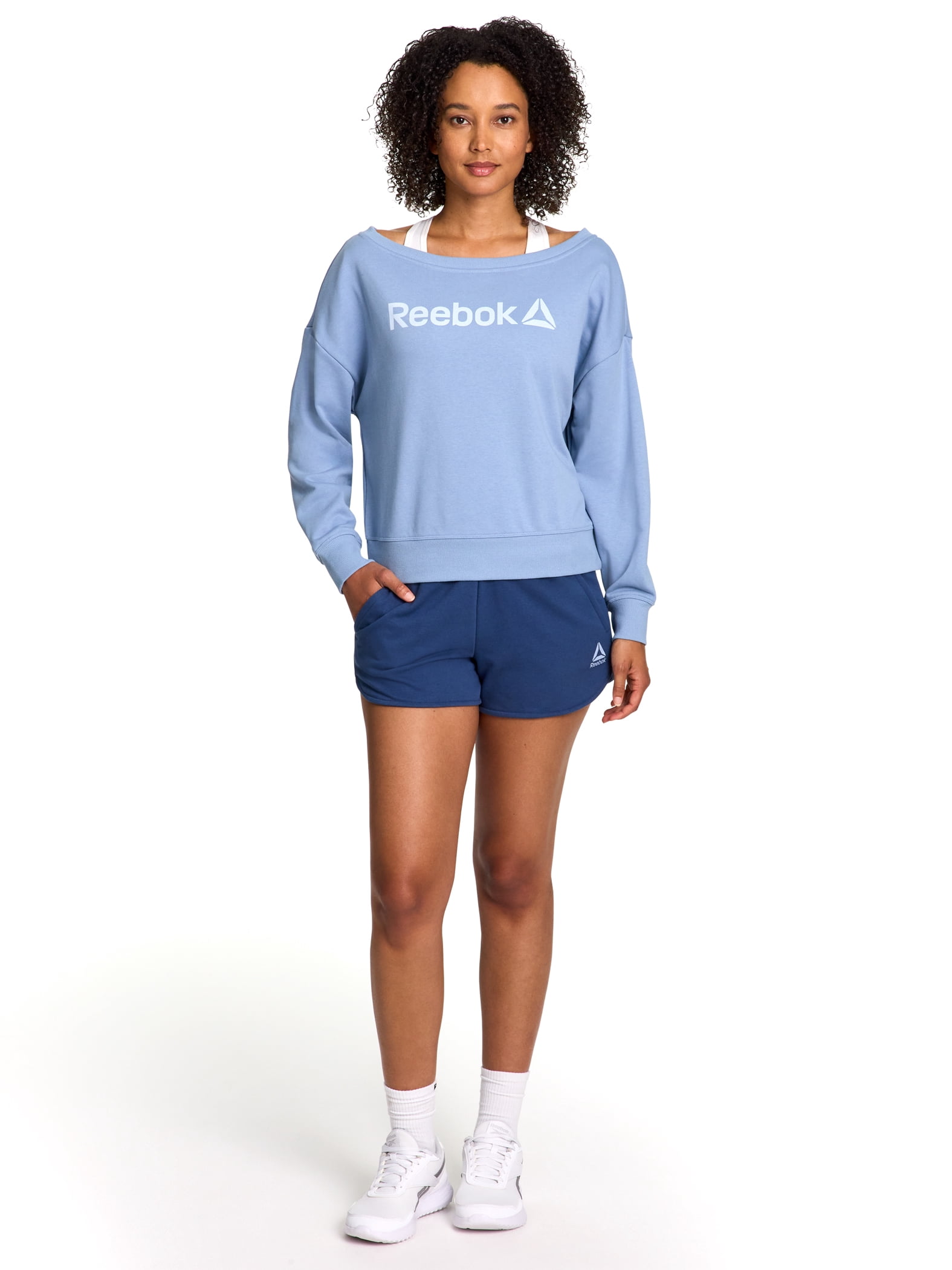 Reebok Women's Studio Off the Shoulder Sweatshirt, Sizes XS-XXXL