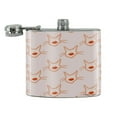 thumbnail image 2 of Smooching Kissing Cats Pattern Stainless Steel 5oz Hip Drink Kidney Flask, 2 of 4
